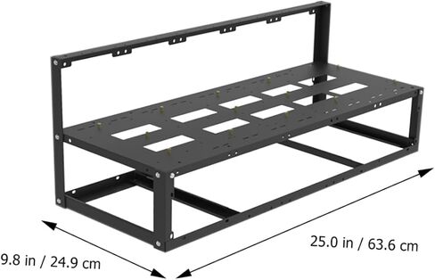 1Set Open Air Mining Rig Frame for GPU Mining Computer Case Supports Dual ATX Power Supply Low Noise Design Compatible with Graphic Cards Durable Construction in Saudi Arabia