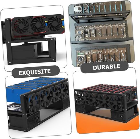 1Set Open Air Mining Rig Frame for GPU Mining Computer Case Supports Dual ATX Power Supply Low Noise Design Compatible with Graphic Cards Durable Construction in Saudi Arabia