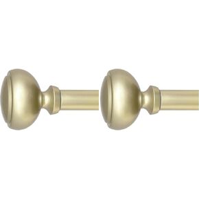 Fairbanks II 12-20 Inch Adjustable Side Curtain Rod Set Pair, 1 Inch Diameter in Nickel in Kuwait