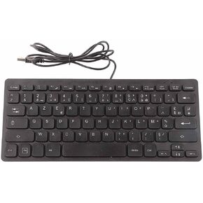 Keyboard 78 Key Mute Ultra Thin Wired Mini USB Interface Desktop Computer Small Language Keyboard (Russian) in Kuwait