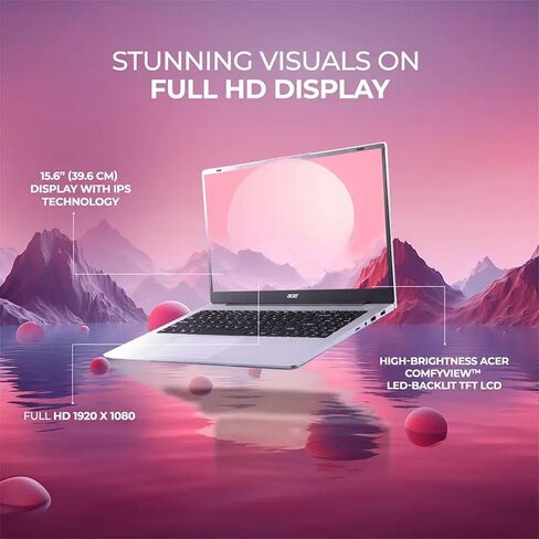Acer Aspire 3 Premium Laptop مع لوحة مفاتيح الإضاءة الخلفية | AMD RYZEN 5 7430U CPU | 15.6 عرض IPS FHD | 16 جيجابايت ذاكرة الوصول العشوائي | 512GB PCIE SSD | Wi-Fi 6 | Type-C | أنيق ومحمول | Windows 11 Pro in Kuwait