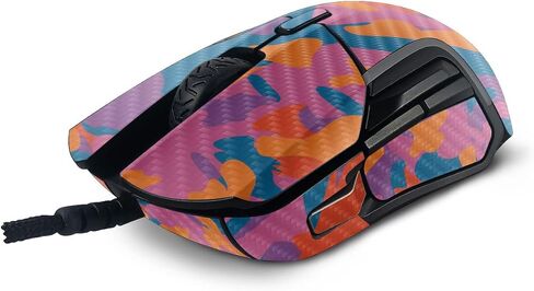 Mayyskins Carbon Carbon Skin متوافق مع منافسة الفولاذ 5 ألعاب الماوس - البوب ​​التمويه | واقي ، دائم من ألياف الكربون المحكم | من السهل تطبيق وتغيير الأنماط | صنع في الولايات المتحدة in Saudi Arabia