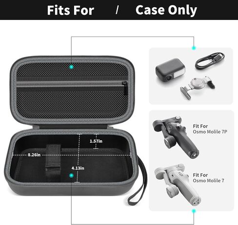 Case for DJI Osmo Mobile 6 Smartphone Stabilizer, Travel Holder for 3-Axis Handheld Gimbal, Carrying Storage Bag for OM 6 Extension Rod & Magnetic Phone Clamp 3 & Grip Tripod Accessories - Case Only in Saudi Arabia