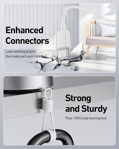 USB C to USB C Cable ، 2 حزمة 60 واط بطول 10 قدم من النوع C الشاحن الشاحن الشاحن السريع لشحن iPhone 16/15 Pro Max/Plus/16E ، iPad ، MacBook ، Samsung S25/S24/S23/S22 ، بكسل ، موتو ، Switch ، Tablet ، Android Phone in Kuwait