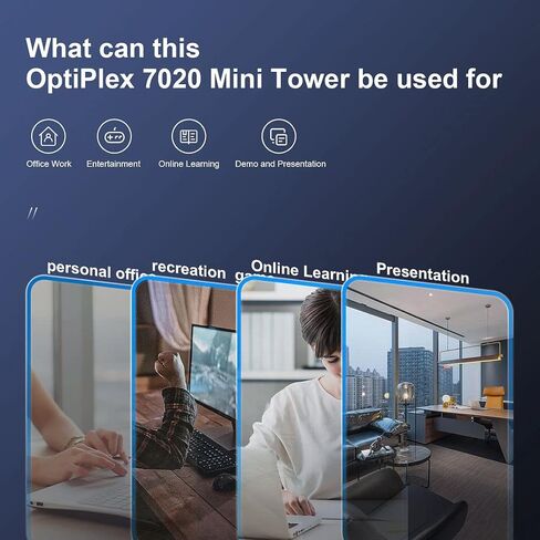 Dell Optiplex 7020 Computers Computers PC التي تم تجديدها ، I7 4790 RAM 16GB 1TB SSD ، 2TB HDD ، AC8260 WIFI ، دعم الشاشة المزدوجة ، لوحة المفاتيح اللاسلكية Altec (متجددة) in Kuwait
