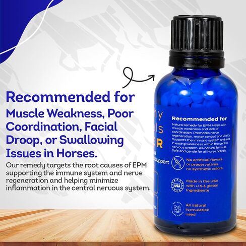 HealthyAnimals4Ever Horse All-Natural Equine Protozoal Myeloencephalitis (EPM) Support - Reduces Weakness, Ataxia & Loss of Coordination - Supplements for Horses - Highly Effective - 300 Tablets in Saudi Arabia