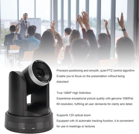 Bewinner 1080p Conference Room Camera System ، AI Auto Tracking PTZ Camera ، 12x Optical Zoom ، SDI IP USB3.0 HDMI Conference Webcam مع التحكم عن بُعد للاجتماعات عبر الإنترنت (قابس الولايات المتحدة) in Saudi Arabia