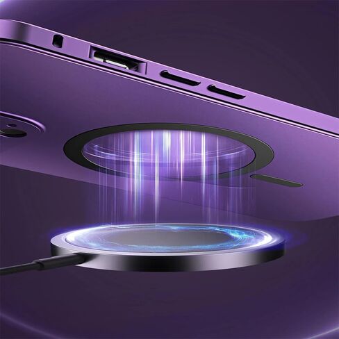 for iPhone Case,Compatible with MagSafe,Magnetic Luxury Aluminum Metal Frame,Military Grade Drop Protection Shockproof Phone Case (Silver,iPhone 16 Pro Max) in Saudi Arabia