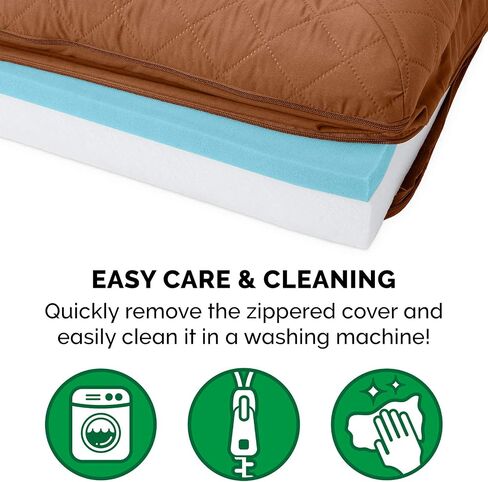 Furhaven Cooling Gel Dog Bed for Large Dogs w/ Removable Bolsters & Washable Cover, For Dogs Up to 95 lbs - Plush & Southwest Kilim Woven Decor Sofa - Desert Brown, Jumbo/XL in Saudi Arabia