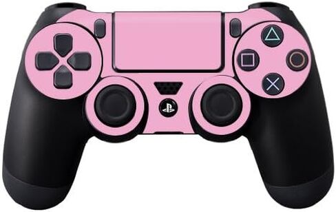 Maysyskins الجلد متوافق مع Sony PS4 وحدة تحكم - اللون الوردي الصلب | غلاف الالتفاف الواقي ، الدائم ، والفريد من نوعه | من السهل تطبيق الأنماط وإزالتها وتغييرها | صنع في الولايات المتحدة in Saudi Arabia