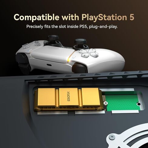 Idsonix 2TB NVME M.2 SSD لـ PS5 باستخدام Devink the Heathink ، PCIE 4.0 Internal State Drive ، حتى 7400 ميجابايت/ثانية ، مناسب لتوسيع ذاكرة PlayStation 5 ، للألعاب-IE5 in Kuwait