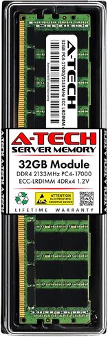A-Tech 32GB RAM Replacement for Samsung M386A4G40DM0-CPB | DDR4 2133MHz PC4-17000 (PC4-2133P) 4DRx4 (4Rx4) 1.2V ECC LRDIMM Load Reduced DIMM 288-Pin Memory Module in Saudi Arabia