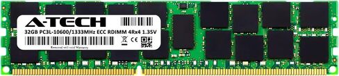 A-Tech 192GB (6x32GB) ذاكرة الوصول العشوائي لـ Dell PowerEdge T320 ، T420 ، T620 Tower Servers | DDR3 1333MHz ECC-RDIMM PC3L-10600 4RX4 1.35V 240-PIN ECC مسجلة DIMM Server Memorder Kit in Kuwait