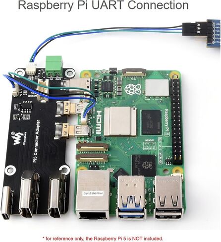 Waveshare Micro HDMI إلى لوحة محول HDMI للتوت PI 5 / 4B ، يحول Micro HDMI إلى منافذ الإناث HDMI ، يدعم مخرجات 4K المزدوجة ، وطريقتان لإمداد الطاقة in Saudi Arabia