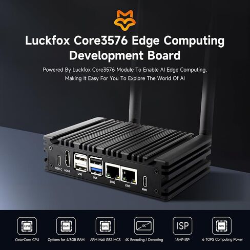 Waveshare Luckfox Core3576 لوحة تطوير الحوسبة الحافة ، Rockchip RK3576 Octa-Core 2.2Ghz ، يتميز بنية كبيرة. in Saudi Arabia