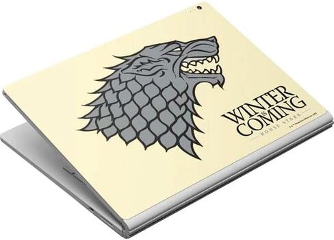Skinit Skinit Lastop Captop Skin متوافق مع Book Surface - Game of Thrones مرخص رسميًا: تصميم STARK SIGIL in Kuwait