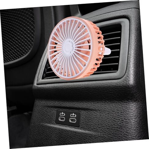 360degree USB Car Van Fan مروحة تبريد السيارات القابلة للدوران مع الضوء لشاحنة السيارة SUV RV يعزز تدفق الهواء سهلة شحن شحن دائمة in Kuwait