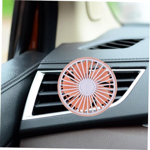 360degree USB Car Van Fan مروحة تبريد السيارات القابلة للدوران مع الضوء لشاحنة السيارة SUV RV يعزز تدفق الهواء سهلة شحن شحن دائمة in Kuwait