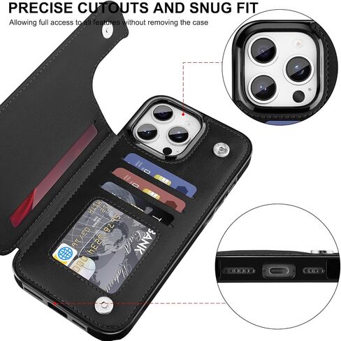 Bizzib for iPhone 17 Pro Max Wallet Case with Card Holder,Premium PU Leather Kickstand Card Slots Drop Protective Shockproof Rugged Cover Flip Case for Apple iPhone 17 Pro Max, Orange Rose in Kuwait