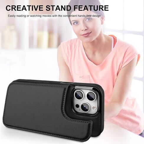 Bizzib for iPhone 17 Pro Max Wallet Case with Card Holder,Premium PU Leather Kickstand Card Slots Drop Protective Shockproof Rugged Cover Flip Case for Apple iPhone 17 Pro Max, Orange Rose in Kuwait