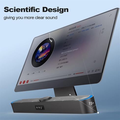 USB Powered Speaker Bar Portable Computer Speakers 3.5mm Audio Mic Plug Wired Soundbar Speaker for PC Tablet Laptop (Color : OneColor) (D) in Saudi Arabia
