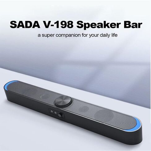 USB Powered Speaker Bar Portable Computer Speakers 3.5mm Audio Mic Plug Wired Soundbar Speaker for PC Tablet Laptop (Color : OneColor) (D) in Saudi Arabia