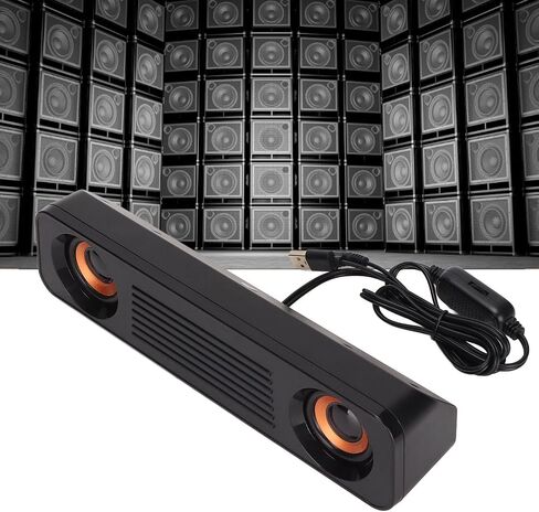 مكبر الصوت السلكي سطح المكتب ، Hifi Stereo SPROOFER USB مدعوم 3.5 مم سدادات سطح المكتب المحمولة الطويلة لمكبر صوت الكمبيوتر التلفزيوني الصوتي المنزلي in Kuwait