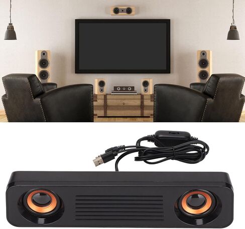 مكبر الصوت السلكي سطح المكتب ، Hifi Stereo SPROOFER USB مدعوم 3.5 مم سدادات سطح المكتب المحمولة الطويلة لمكبر صوت الكمبيوتر التلفزيوني الصوتي المنزلي in Kuwait
