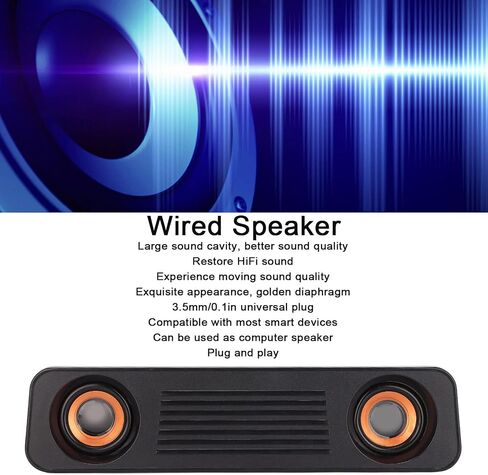 مكبر الصوت السلكي سطح المكتب ، Hifi Stereo SPROOFER USB مدعوم 3.5 مم سدادات سطح المكتب المحمولة الطويلة لمكبر صوت الكمبيوتر التلفزيوني الصوتي المنزلي in Kuwait