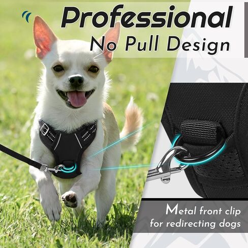 Eagloo Dog Harness for Large Dogs, No Pull Pet Vest with 2 Leash Clips in Kuwait