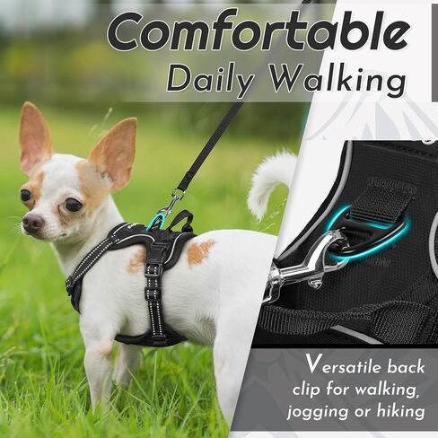 Eagloo Dog Harness for Large Dogs, No Pull Pet Vest with 2 Leash Clips in Kuwait