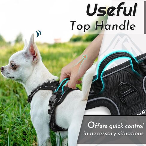 Eagloo Dog Harness for Large Dogs, No Pull Pet Vest with 2 Leash Clips in Kuwait