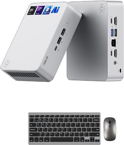 ASUS NUC 15 Pro+ Mini Desktop Computer, Intel Series 2 Core Ultra 5 225H (14C/14T, Up to 4.9GHz), 64GB DDR5 RAM, 2TB PCIe SSD, Arc 130T GPU, WiFi 7, Thunderbolt 4, AI Mini PC Win 11 Pro for Education in Saudi Arabia