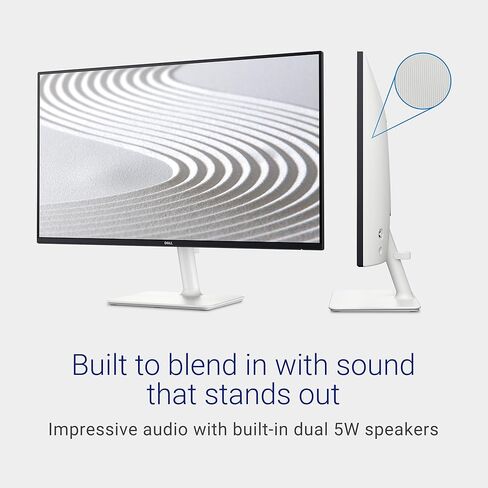 شاشة Dell S2425H - 23.8 بوصة HD (1920x1080) 8ms 100Hz شاشة ، مكبرات صوت متكاملة 2 × 5W ، 2 × HDMI ، 16.7 مليون لون ، قابلية ضبط الإمالة - الفضة (متجددة) in Kuwait