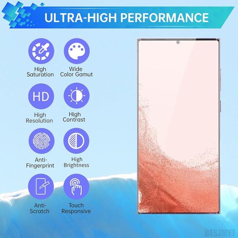 بالنسبة إلى Samsung Galaxy S22 Ultra AMOLED ، استبدال الشاشة OLED Display Digitizer التجميع الكامل مع إطار بورغوندي وأدوات إصلاح الزجاج الجانبي مجموعة SM-S908U SM-S908U1 in Saudi Arabia