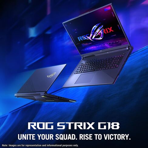 Asus Rog Strix G18 G18 Gaming Mameped ، AMD Ryzen 9-8940HX ، 64 GB DDR5 RAM ، 2 TB PCIe SSD ، 18 "2.5k (2560x1600) Display Nebula 240HZ ، Nvidia G-Force RTX 5070 ، 4-Zone RGB Key in Kuwait