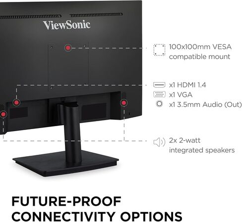 VAINONCOSINS VA2409M 24 بوصة شاشة 1080 بكسل مع مزامنة تكيفية ، إطار رفيع ، HDMI ، VGA ، ورعاية العين (متجددة) in Kuwait