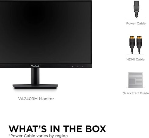 VAINONCOSINS VA2409M 24 بوصة شاشة 1080 بكسل مع مزامنة تكيفية ، إطار رفيع ، HDMI ، VGA ، ورعاية العين (متجددة) in Kuwait