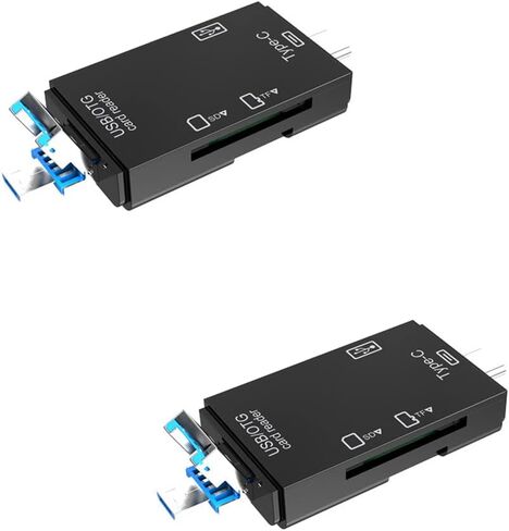 Magik 1-2 Pc USB 3.0 6 in 1 Card Reader TF SD Card USB C OTG for Android Phone PC (2 Pack, White) in Kuwait