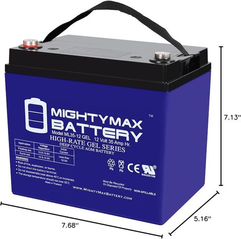 Mighty Max Battery 12V 35AH GEL Replacement Battery for BWG SLA Generac 0D4575 in Saudi Arabia