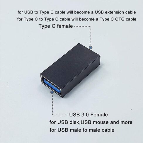 USB Type C للمحول من الذكور إلى نوع الإناث إلى 3.0 محول أنثى شحن الموصل القابس USB in Kuwait