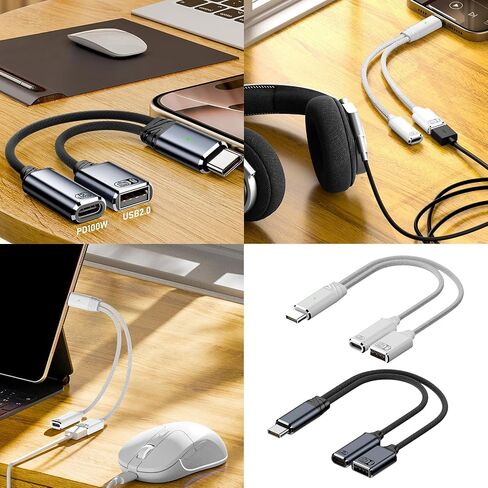 Portable Type C to USB and Charging Adapter with Music Functionality for Travel Everyday Use 480Mbps Data Transfer Type C Converters in Saudi Arabia