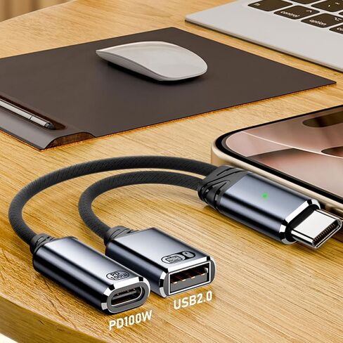 Portable Type C to USB and Charging Adapter with Music Functionality for Travel Everyday Use 480Mbps Data Transfer Type C Converters in Saudi Arabia
