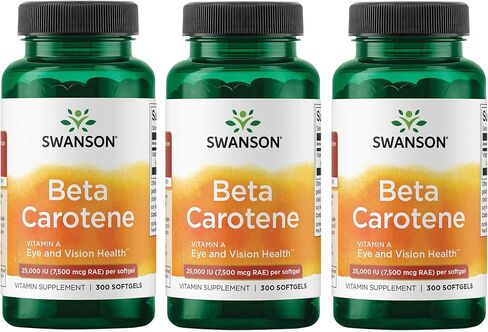 Swanson Beta-Carotene (Vitamin A) 25000 Iu (7500 mcg) 100 Sgels in Saudi Arabia