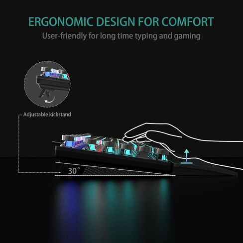 AULA F2088 ATYWRITER MEDONICAL GAMING MAMING BEAKESLES BLUE SWATES ، LED LED LED قوس قزح ، راحة معصم قابلة للإزالة ، مقبض التحكم في الوسائط ، مفاتيح Retro Punk Round ، لوحة مفاتيح الكمبيوتر السلكية USB (متجددة) in Kuwait