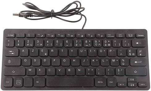 لوحة المفاتيح 78 Key Mute Ultra Thin Wired Mini USB واجهة المكتب لوحة مفاتيح لغة صغيرة (روسية) in Kuwait