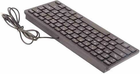 لوحة المفاتيح 78 Key Mute Ultra Thin Wired Mini USB واجهة المكتب لوحة مفاتيح لغة صغيرة (روسية) in Kuwait