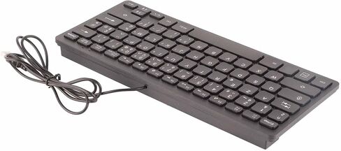 لوحة المفاتيح 78 Key Mute Ultra Thin Wired Mini USB واجهة المكتب لوحة مفاتيح لغة صغيرة (روسية) in Kuwait