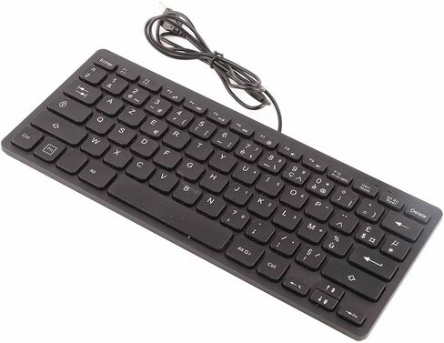 لوحة المفاتيح 78 Key Mute Ultra Thin Wired Mini USB واجهة المكتب لوحة مفاتيح لغة صغيرة (روسية) in Kuwait