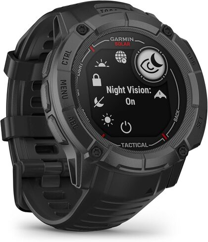 Garmin Instinct 2X Solar - Tactical Edition, Rugged GPS Smartwatch, Built-in Flashlight, Ballistics Calculator, Solar Charging Capability, Black (Refurbished) in Saudi Arabia